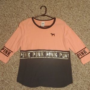 Pink Victoria's Secret quarter sleeve